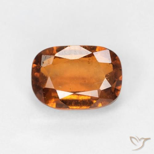 1.25ct Натуральный Средний апельсин Гранат Гессонит, Подушка, VS-SI