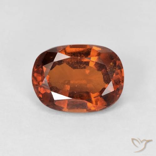 1.70ct Натуральный Янтарный Апельсин Гранат Гессонит, Овал, Чистота VS