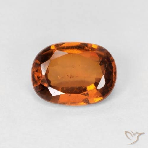 1.46ct Натуральный Средний апельсин Гранат Гессонит, Овал, VS-SI