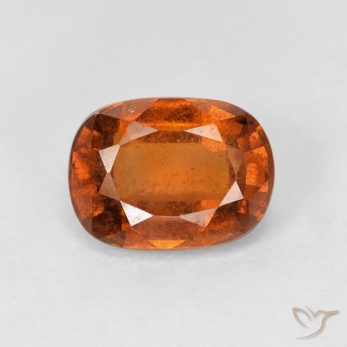 1.86ct Натуральный Средний апельсин Гранат Гессонит, Подушка, VS-SI
