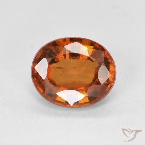 1.45ct Натуральный Medium Dark-Orange Гранат Гессонит, Овал, Чистота VS