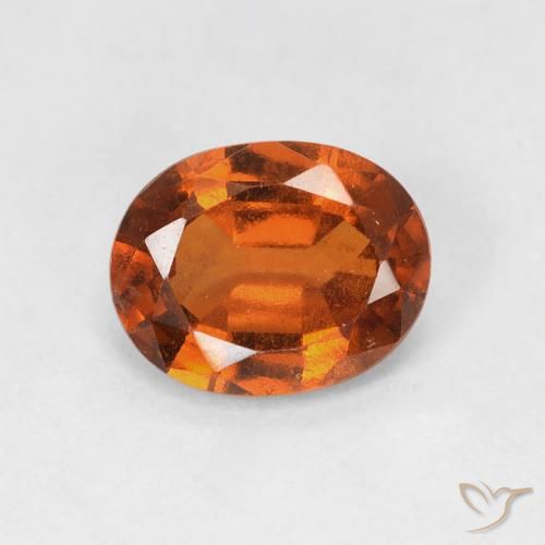 1.61ct Натуральный Medium Dark-Orange Гранат Гессонит, Овал, Чистота VS
