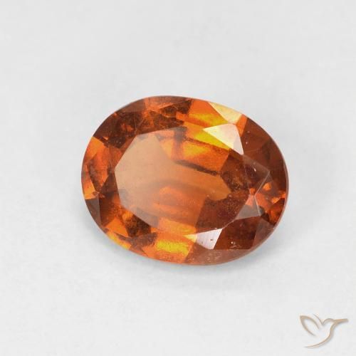 1.61 карата, натуральный Medium Dark-Orange Гранат Гессонит, Овал, Чистота VS