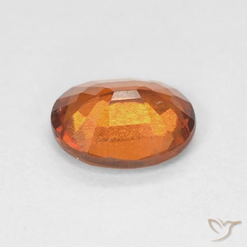 1.61 карата, натуральный Medium Dark-Orange Гранат Гессонит, Овал, Чистота VS