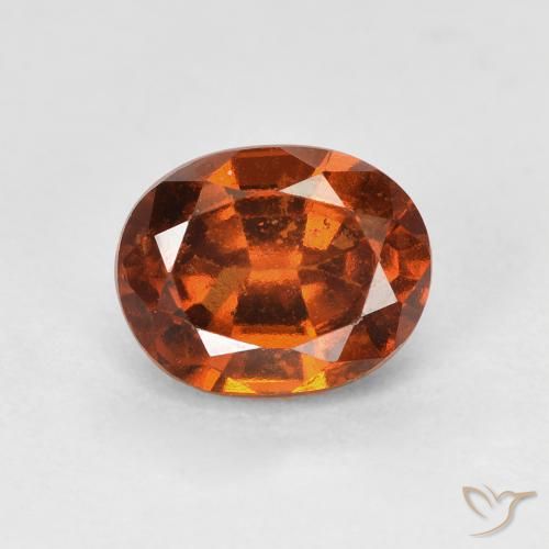 1.76ct Натуральный Темно-оранжевый Гранат Гессонит, Овал, Чистота VS