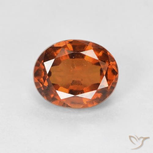 1.29ct Натуральный Красновато-оранжевый Гранат Гессонит, Овал, Чистота VS