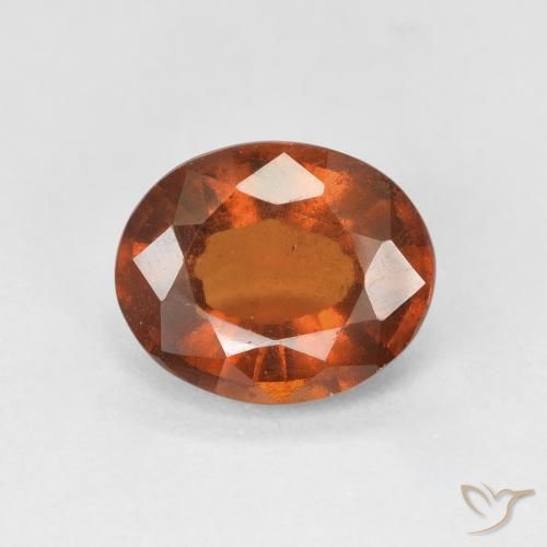 2.69ct Натуральный Medium Dark-Orange Гранат Гессонит, Овал, Чистота VS