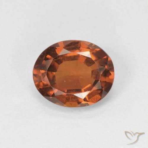 1.42ct Натуральный Средний апельсин Гранат Гессонит, Овал, VVS-VS