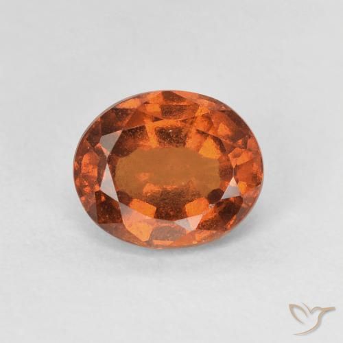 1.72ct Натуральный Янтарный Апельсин Гранат Гессонит, Овал, VVS-VS