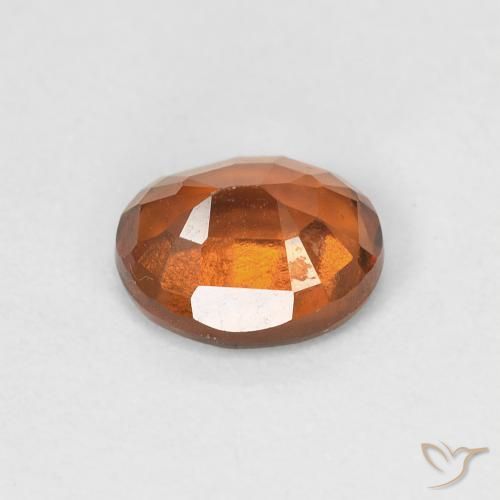 1.23 карата, натуральный Medium Dark-Orange Гранат Гессонит, Овал, VVS-VS