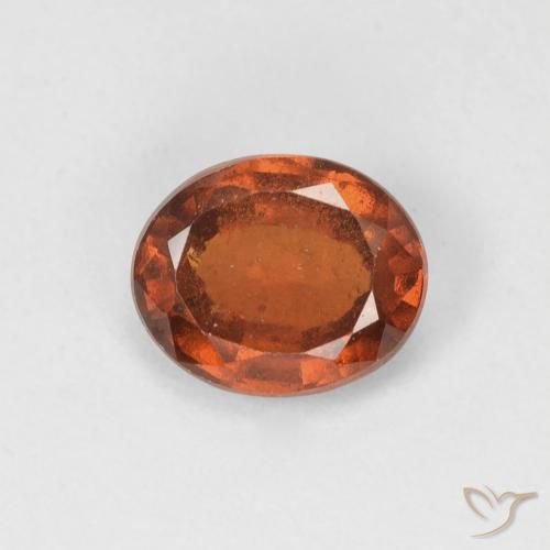 1.36ct Натуральный Красновато-оранжевый Гранат Гессонит, Овал, VVS-VS