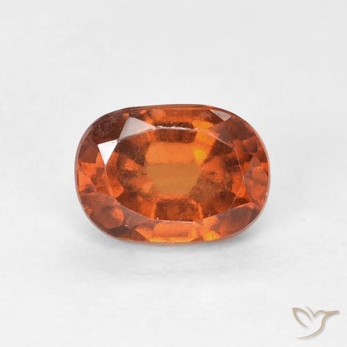 1.29ct Натуральный Medium Dark-Orange Гранат Гессонит, Подушка, VVS-VS