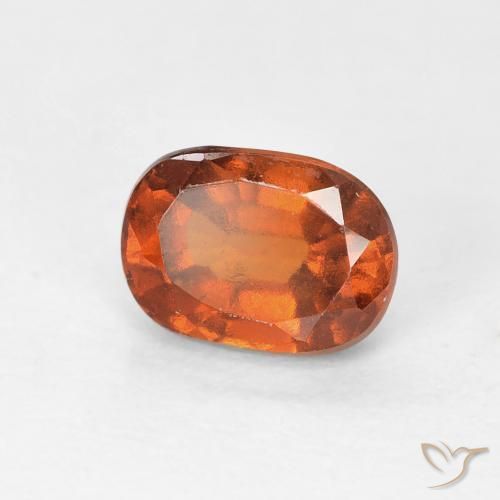 1.29 карата, натуральный Medium Dark-Orange Гранат Гессонит, Подушка, VVS-VS