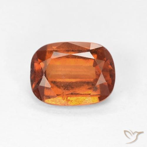 1.68ct Натуральный Medium Dark-Orange Гранат Гессонит, Подушка, Чистота VS