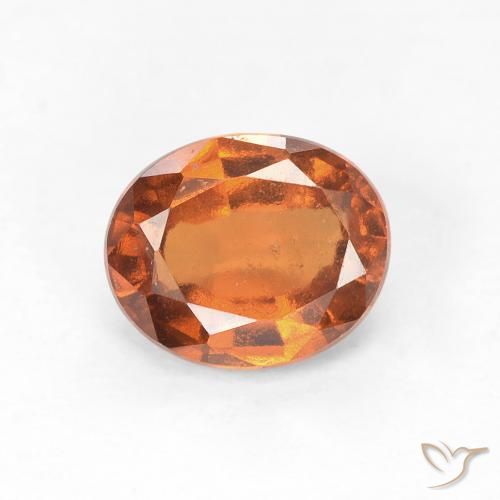 1.26ct Натуральный Средний апельсин Гранат Гессонит, Овал, Чистота VS