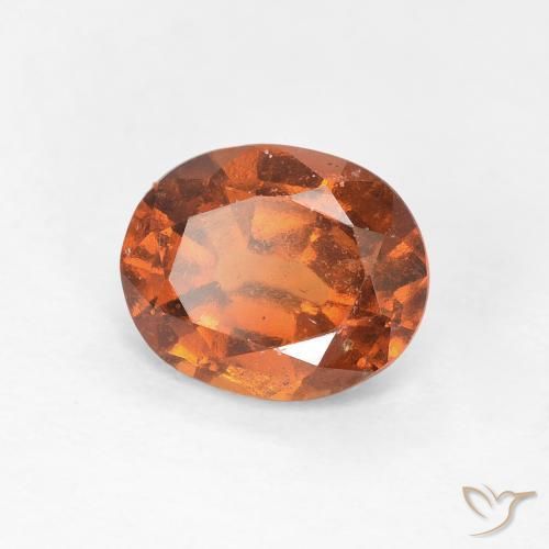 1.51ct Натуральный Темно-оранжевый Гранат Гессонит, Овал, Чистота VS