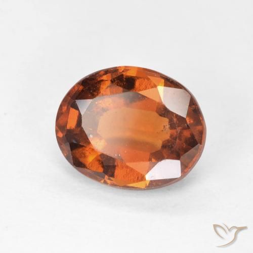 2.84ct Натуральный Темно-оранжевый Гранат Гессонит, Овал, Чистота VS