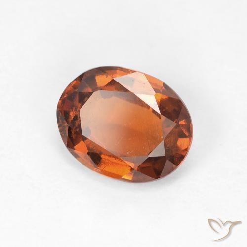 1.42 карата, натуральный Medium Dark-Orange Гранат Гессонит, Овал, VVS-VS