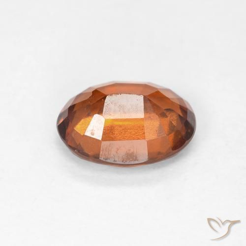 1.42 карата, натуральный Medium Dark-Orange Гранат Гессонит, Овал, VVS-VS