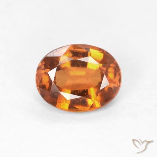 0.99ct Натуральный Средний апельсин Гранат Гессонит, Овал, VVS-VS