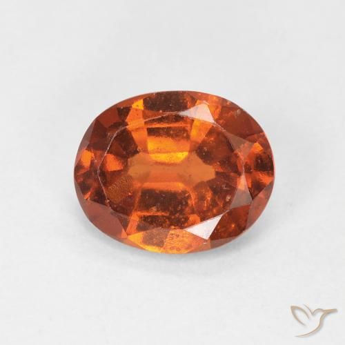 1.48ct Натуральный Темно-оранжевый Гранат Гессонит, Овал, Чистота VS