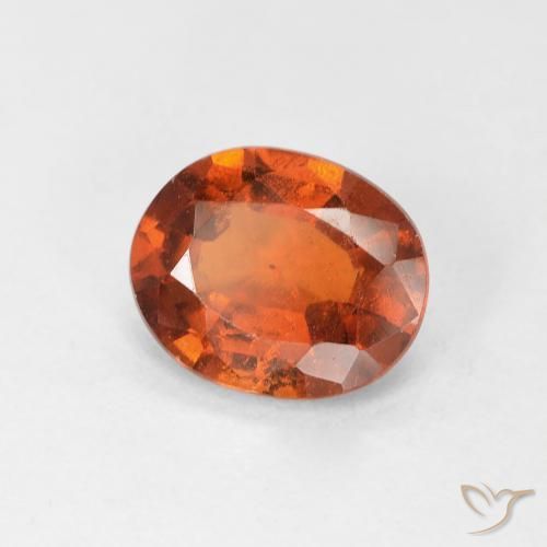 1.39 карата, натуральный Medium Dark-Orange Гранат Гессонит, Овал, Чистота VS