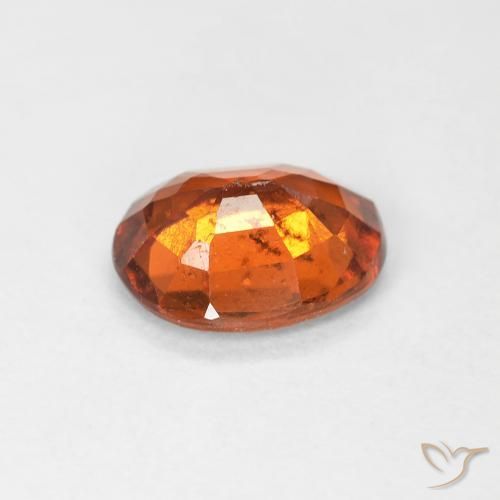 1.39 карата, натуральный Medium Dark-Orange Гранат Гессонит, Овал, Чистота VS