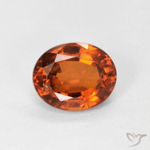 1.03ct Натуральный Красновато-оранжевый Гранат Гессонит, Овал, Чистота VS