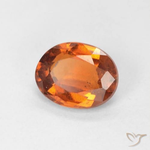 1.24 карата, натуральный Medium Dark-Orange Гранат Гессонит, Овал, Чистота VS