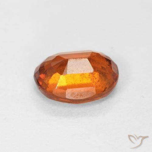 1.24 карата, натуральный Medium Dark-Orange Гранат Гессонит, Овал, Чистота VS