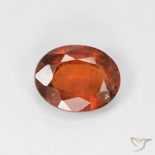 2.44ct Натуральный Теплый апельсин Гранат Гессонит, Овал, Чистота VS