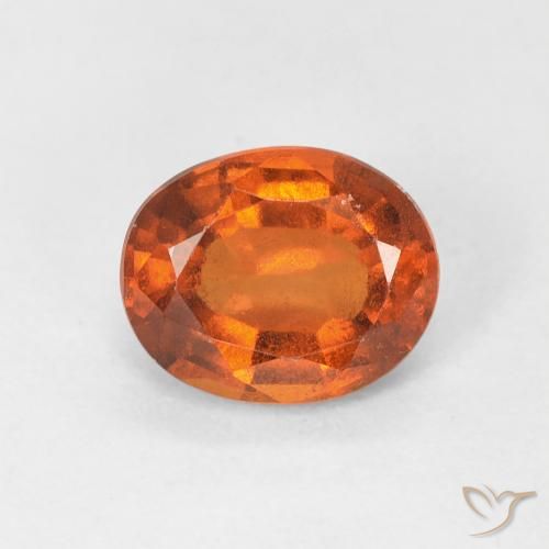 1.47ct Натуральный Темно-оранжевый Гранат Гессонит, Овал, Чистота VS