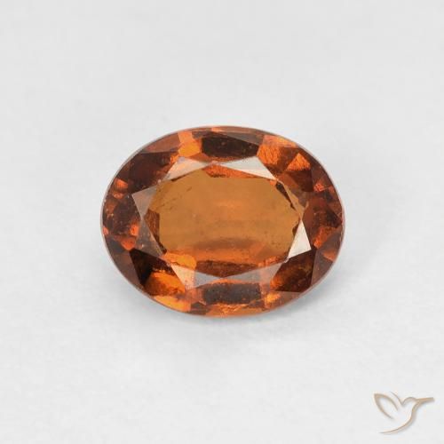 0.97ct Натуральный Янтарный Апельсин Гранат Гессонит, Овал, VVS-VS