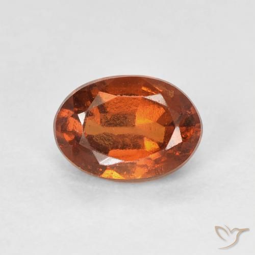 1.16ct Натуральный Красновато-оранжевый Гранат Гессонит, Овал, VVS-VS