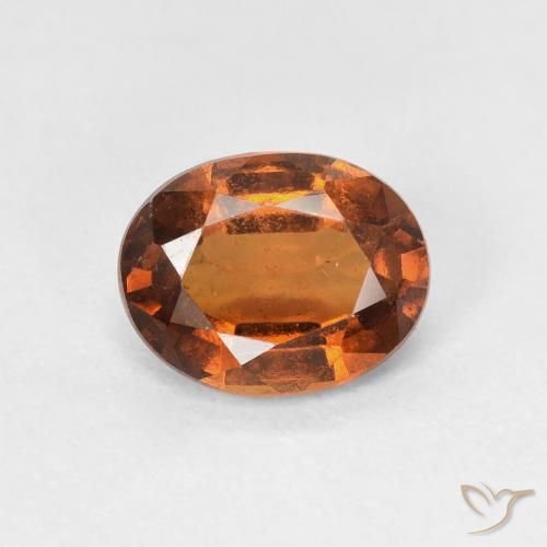 1.33ct Натуральный Янтарный Апельсин Гранат Гессонит, Овал, VVS-VS
