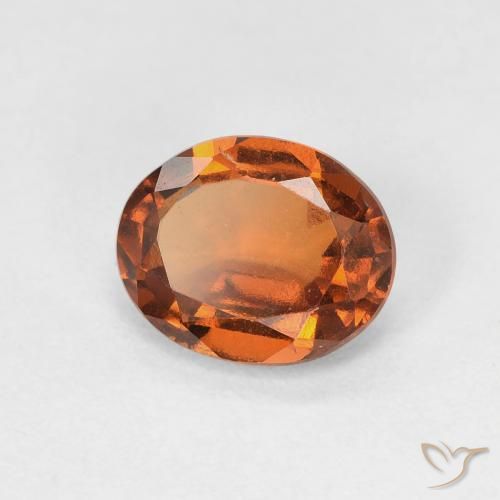 1.52ct Натуральный Красновато-оранжевый Гранат Гессонит, Овал, VVS-VS