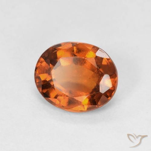 1.59ct Натуральный Янтарный Апельсин Гранат Гессонит, Овал, VVS-VS