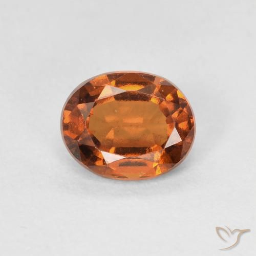 1.22ct Натуральный Красновато-оранжевый Гранат Гессонит, Овал, VVS-VS