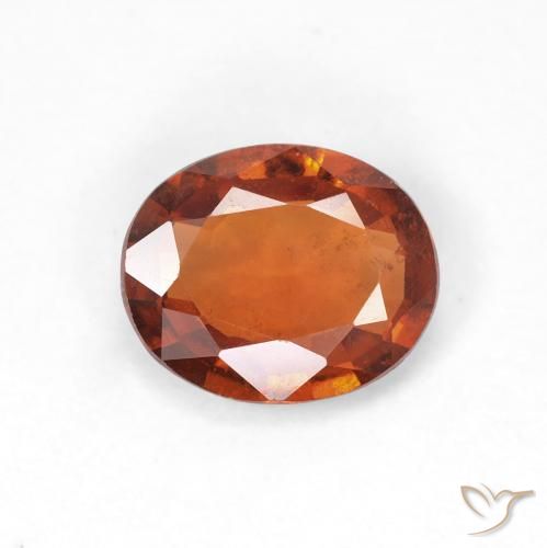1.22ct Натуральный Темно-оранжевый Гранат Гессонит, Овал, Чистота VS