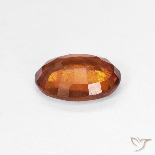 1.35 карата, натуральный Medium Dark-Orange Гранат Гессонит, Овал, Чистота VS