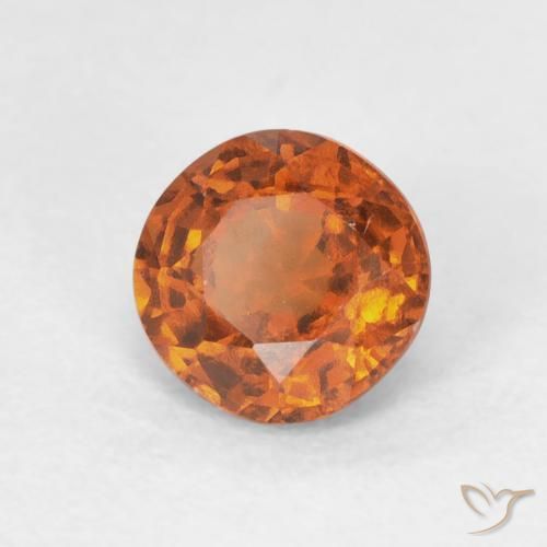 0.95 карата, натуральный Medium Dark-Orange Гранат Гессонит, Круглый, VVS-VS