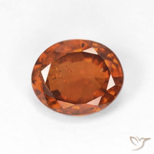 2.32ct Натуральный Янтарный Апельсин Гранат Гессонит, Овал, Чистота VS