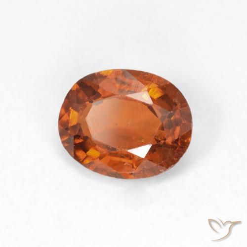 0.92 карата, натуральный Medium Dark-Orange Гранат Гессонит, Овал, Чистота VS