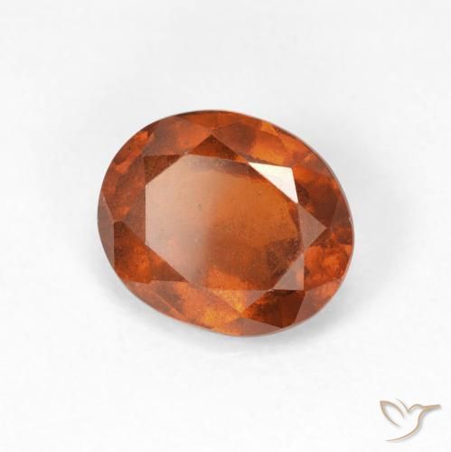 2.15 карата, натуральный Medium Dark-Orange Гранат Гессонит, Овал, Чистота VS