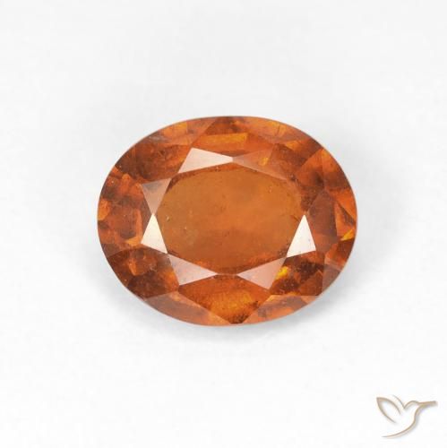 1.89ct Натуральный Medium Dark-Orange Гранат Гессонит, Овал, Чистота VS