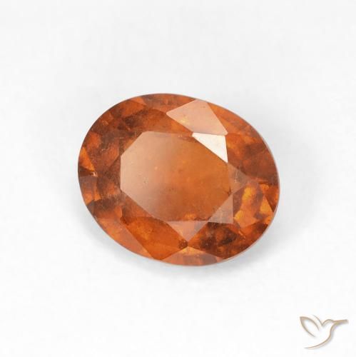 1.89 карата, натуральный Medium Dark-Orange Гранат Гессонит, Овал, Чистота VS