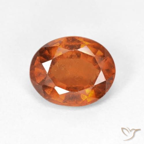 2.39ct Натуральный Янтарный Апельсин Гранат Гессонит, Овал, Чистота VS