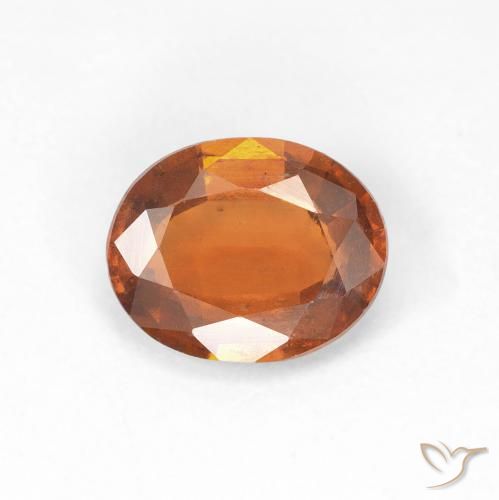 1.68ct Натуральный Янтарный Апельсин Гранат Гессонит, Овал, Чистота VS