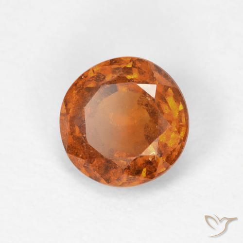 0.83 карата, натуральный Medium Dark-Orange Гранат Гессонит, Круглый, Чистота VS