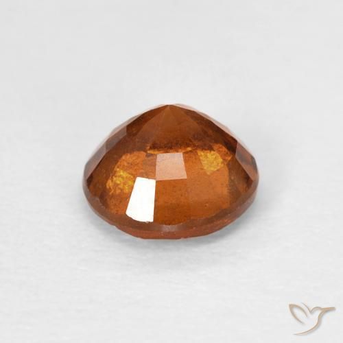 0.85 карата, натуральный Medium Dark-Orange Гранат Гессонит, Круглый, Чистота VS